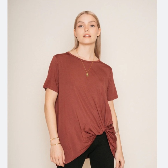 Jackson Rowe Knotty Tee Brown - Picture 1 of 5
